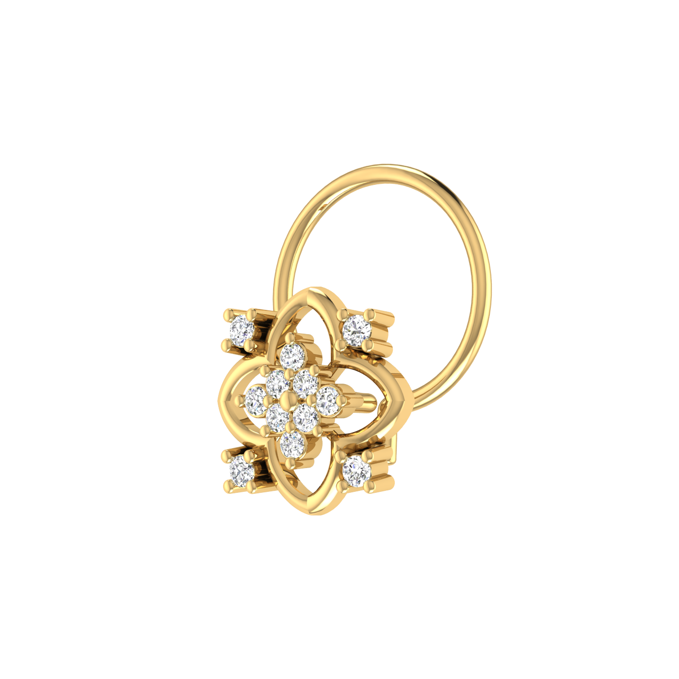 0.05 Carat Natural Diamond Nose Pin - HI Color, VS-SI Clarity.